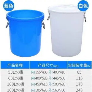 【現貨秒發】大桶加厚塑料桶大水桶帶蓋子圓桶蓄水桶大號儲水桶大白桶垃圾塑膠桶