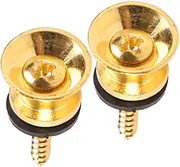 GREENADSCAPE 2pcs Durable Metal Guitar Strap Buttons with Washers Screws Secure Locking Strap Buckle for Electric Acoustic Guitars Protects Against Slipping Falling