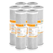 7 Pack 10" x 2.5" 5 Micron CTO Carbon Block Water Filter Replacement Whole House