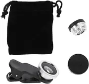 TEHAUX 2 Pack Fish Eye Wide Angle Macro Phone Camera Lens Kit Universal Clip Included