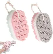 Bath Sponges 2pcs Large Cleansing Loofah Bath Sponges, Rich Foam Deep Exfoliating Sponge