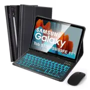 Backlit Keyboard Case with Mouse for Samsung Galaxy Tab S7/S8/S9/S9FE 11