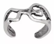 Sterling Silver 925 Climbing Man Toe Ring adjustable size | Made In USA