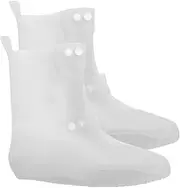 [WRITWAA] Shoe Protector Sturdy and Wear-Resistant Waterproof Overshoes for Rain Size 34/36 White