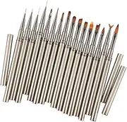 Nail Detail Brush - Liner Brush Carved Brush Set of 16 - Nail Design Tools Kit Nail Liner Brush Gradient Pen for Women Girls Home Salon