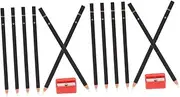 COHEALI 2sets Highlight Eraser Pencil Sketch Eraser Pen with Rubber Pencil Sharpener 6pcs*2