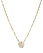Roberto Coin 18K Yellow Gold Daisy Diamond Flower Pendant Necklace, 18