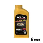 6 x Nulon Full SYN APEX+ 5W-40 Performance Engine Oil 1L APX5W40 Refer SYN5W40