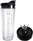 Cup with lid and 7 fin blades for Ninja Auto IQ 1000W blender accessory BL482