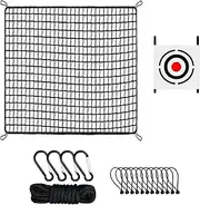 Golf Driving Net, Portable Heavy Duty Ball Practice Simulator, Golf Driving Barrier Netting with Target Cloth for Football, Volleyball, Baseball