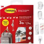 Command Hang and Decorate Kit, 6 Small Toggle Hooks, 2 Medium Utility Hooks, 4 M