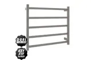 AGUZZO EZY FIT Heated Towel Rail - Flat Tube - Dual Wired - (W750mm x H700mm) - Polished SS
