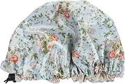 minkissy Double Layer Wave Cap Hair Bonnet for Sleeping Bald Cap Hats for Women Satin Bonnet Shower Cap Silk Bonnet Satin Sleep Cap Bed Hat Men Hats Blue Polyester