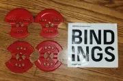 2 Burton The Channel Snowboard binding plates + 2 Re Flex 3D plates (RED)