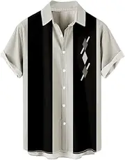 [Generic] Mens Medium T Shirts Men Casual Summer Shirts Short Sleeve Printed Fit Beach Button Down Shirts with Pocket Shirts