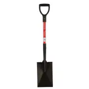 28 In. Garden Spade With Fiberglass Handle Heavy-Duty 16-Gauge Steel Head