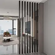 Room Divider Partition, Privacy Screens Wall Divider for Room Separation, Freestanding Screen Divider Post for Home Office Hospital, Metal Slats 7pcs - Junvstor 155-300cm(7pcs-C,175cm/69in/5.74ft)