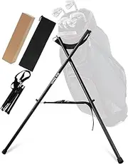 Golf Bag Stand Attachment for Cart/Sunday/Carry Bags Lightweight Updated Collapsable Portable Accessories Foldable Legs Black