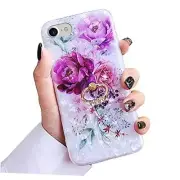 Compatible with iPhone SE Case 2022/2020,iPhone 8 Case,iPhone 7 Purple Red