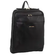Pierre Cardin Rustic Womens Leather Backpack Bag Handbag Back Pack Travel - Black