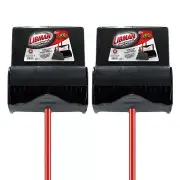 Pack of 2 Lobby Broom and Dustpan Set for Easy Cleanup in Black and Red