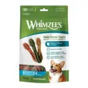 Whimzees Toothbrush Dog Dental Treats - Small 24pk