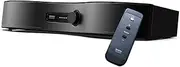 SoundFun Mirai Speaker TV Dialogue Enhancing Speaker - Providing Clear Dialogue While Helping You Lower Your TV Volume - Wired Connection Optical Digital/AUX - Black