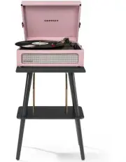 [Crosley] Voyager Bluetooth Portable Turntable + Entertainment Stand Bundle in Amethyst
