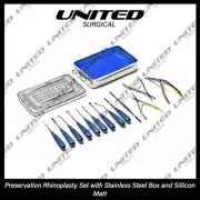 Preservation Rhinoplasty Set with Stainless Steel Box and Sillicon Matt Premium