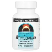 Source Naturals, MethylCobalamin, Cherry, 5 mg, 30 Lozenges
