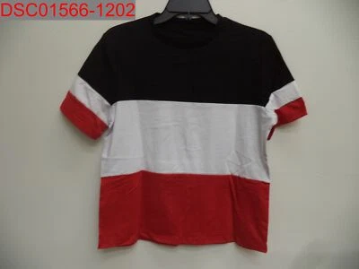 NWT - Lovely Wholesale Women's Black, White & Red Color Block Short Set, Size XL