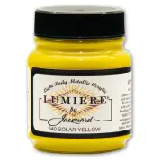 Jacquard Lumiere Metallic Acrylic Paint 2.25oz-Solar Yellow LUMIERE-1GDQV