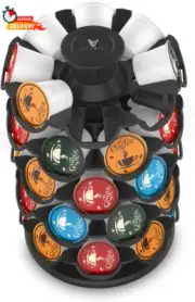 EVERIE Coffee Pod Storage Carousel Holder Organizer Compatible with 40 Keurig K-