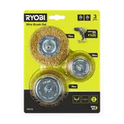 Ryobi 3-Piece Wire Brush Set