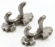 Dollhouse Miniatures 1:12 Scale Wall Hooks, 4PK, Pewter #CLA05714