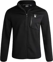 [Spyder] Men's Jacket - Full Zip Up Soft Encore Fleece Jackets for Men - Men's Lightweight Jackets with Chest Pockets (S-XL)