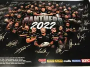 2022 Penrith panthers Signed NRL RUGBY TEAM POSTER,PREMIERS,RABBITOHS Cowboys