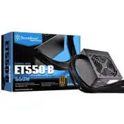 550 Watt 80 Plus Bronze ATX PSU with Flat Black Cables ET550-B Power Supply, ...