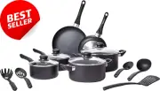 15-Piece Non-Stick Cookware Set, Pots, Pans & Utensils