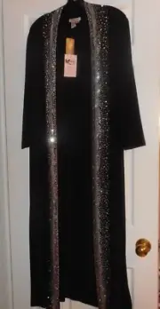 Kimono beautiful new with tags black & silver