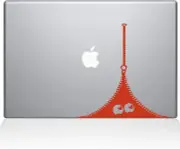 The Decal Guru Zipper Monster MacBook Decal Vinyl Sticker - 13" MacBook Air