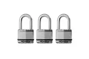 Master Lock Excell Laminated Steel Padlocks (Multi Colour) (50mm - Keyed Alike x 3)