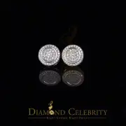White 925 Silver Screw Back 0.69ct Cubic Zirconia Round Womens Stud Earrings