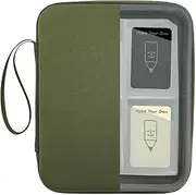 JDSZM Card Case Holder for Yoto Cards Album Pouch Storage Organizer 120 Pockets, Large Capacity Portable Folder with 2 Zipper and Carry Strap, Yoto Card Binder with Sleeves for Travel (Army Green)