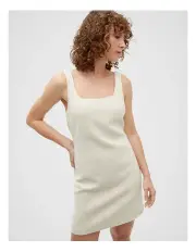 [Seed Heritage] Tweed Mini Dress in Vanilla Cream