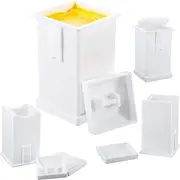 Boao 4 Pieces Plastic Butter Spreader Corn Cob Butter Holder Spreaders Butter Dispenser with Built in Cover Dishwasher Safe for Pancakes, Waffles, Bagels, and Toast