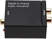 Audio Converter Optical Fiber Toslink Coaxial Signal to RCA R/L Audio Decoder SPDIF ATV DAC Amplifier