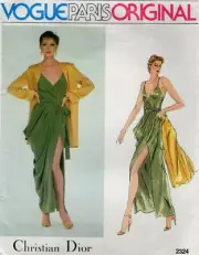 1979 Paris Original Christian Dior Sewing Pattern Size 14 Uncut Vogue 2324 OOP