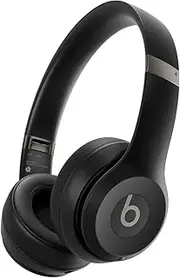 Beats Solo 4 – Wireless Bluetooth On-Ear Headphones, Apple & Android Compatible, Up to 50 Hours of Battery Life – Matt Black (Renewed)