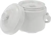 CRILSTYLEO Ceramic Bowl Lid Stew Pot for Soup Egg Versatile Soup Serving Bowl Ceramic Material